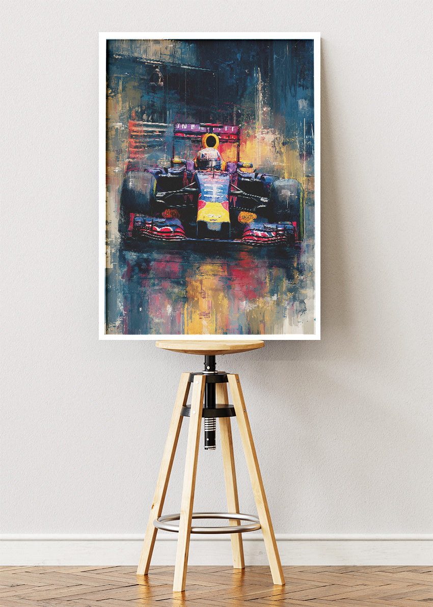 Formula 1 Abstract Oil Painting Style Poster Canvas & Print – AI PRINT LAB