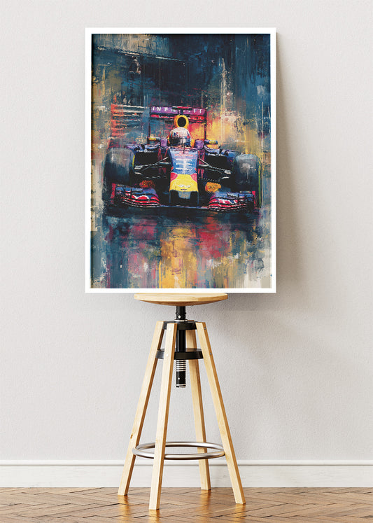 Formula 1 Abstract Oil Painting Style Poster Canvas & Print – AI PRINT LAB