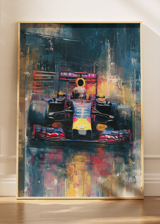 Formula 1 Abstract Oil Painting Style Poster Canvas & Print – AI PRINT LAB
