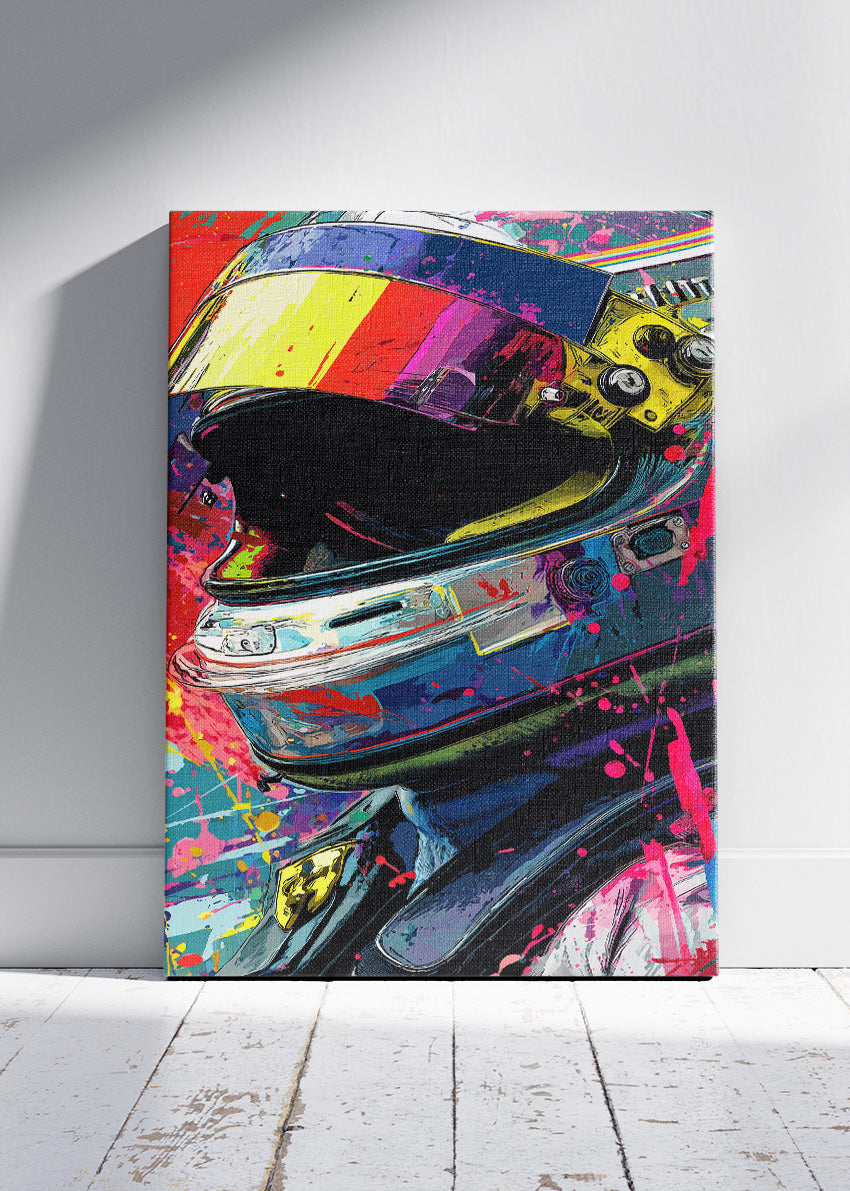 Formula 1 Racing Helmet Street Art Poster Canvas & Print – AI PRINT LAB