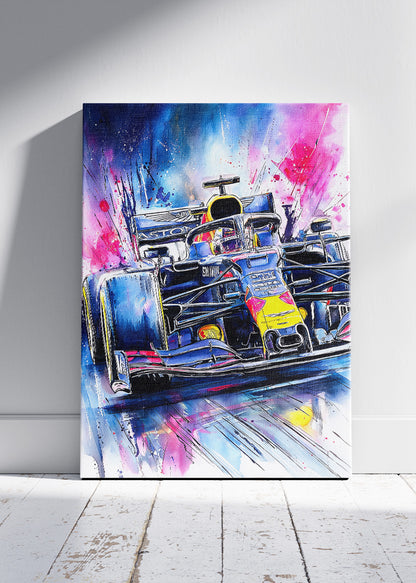 Formula 1 Speed Splash Watercolor Racing Poster Canvas & Print – AI PRINT LAB