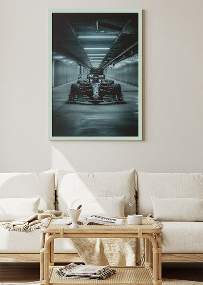 Formula 1 Tunnel Cinematic Racing Canvas Print & Poster – AI PRINT LAB
