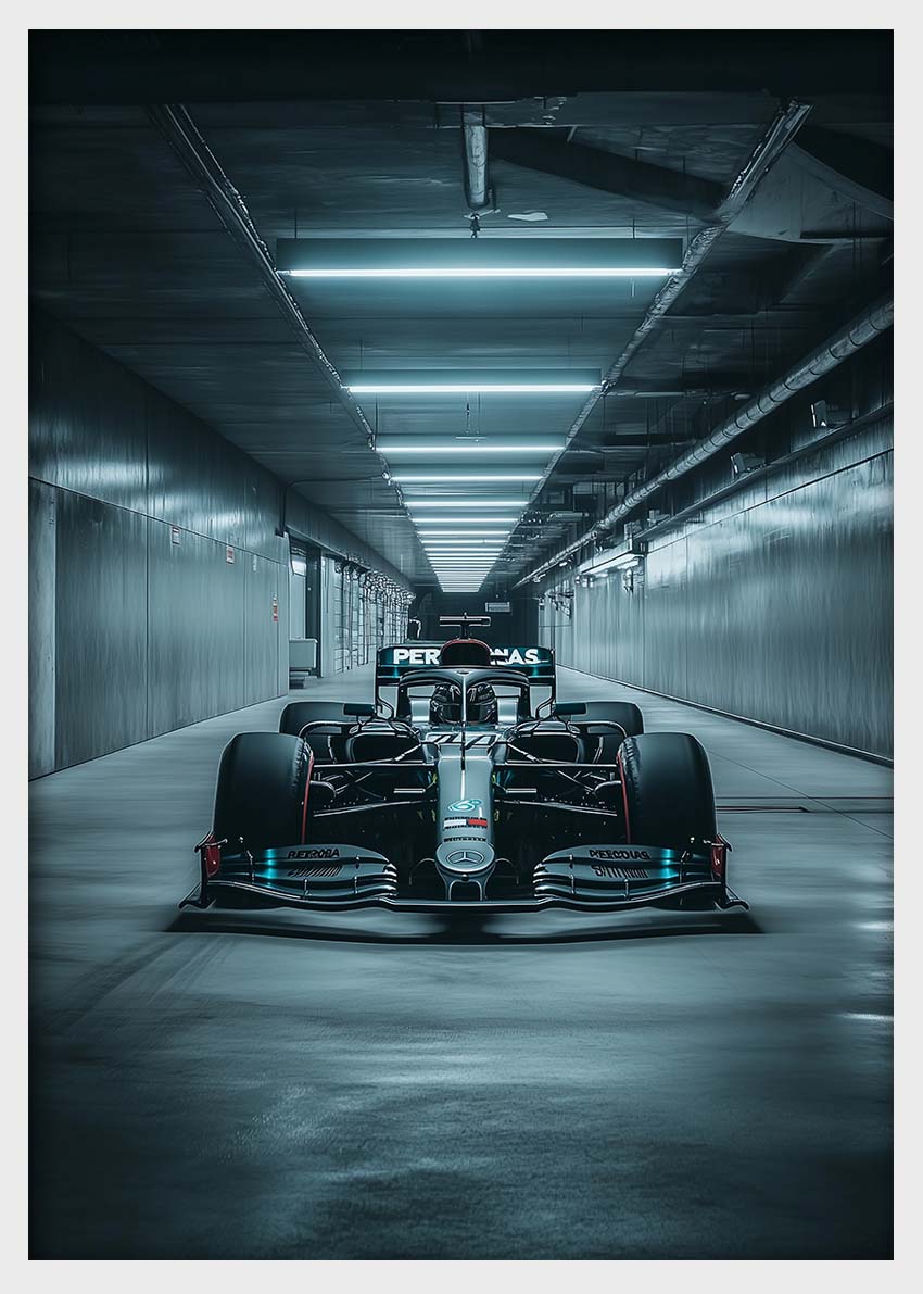 Formula 1 Tunnel Shot – Racing Car Canvas & Poster Wall Art – T1406 –
