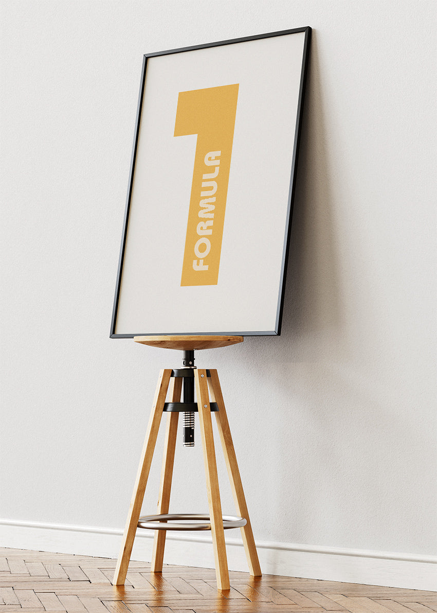 Formula One No.1 Poster & Canvas | Minimalist Motorsport Wall Art