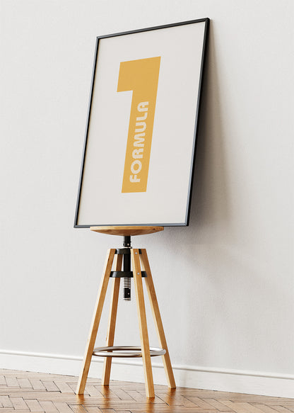 Formula One No.1 Poster & Canvas | Minimalist Motorsport Wall Art
