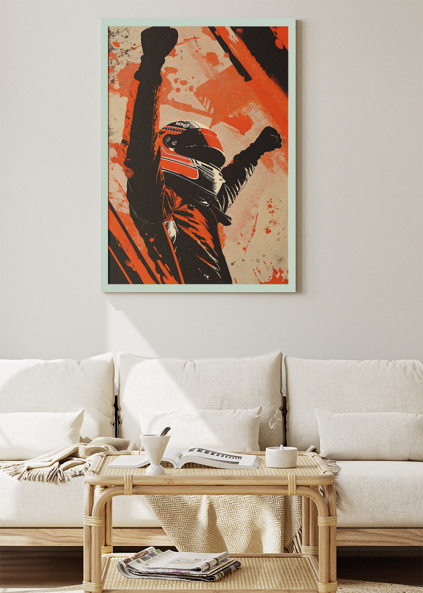 Formula One Victory Driver Poster & Canvas | Dynamic Motorsport Wall Art