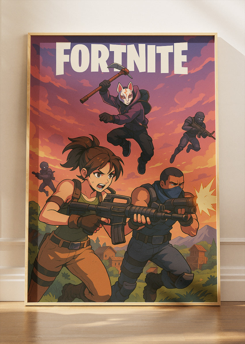 Fortnite Inspired Gaming Wall Art Poster & Canvas