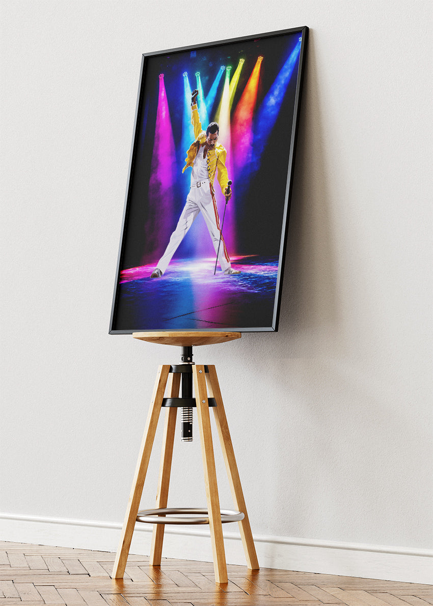 Freddie Mercury Live Performance Wall Art Poster & Canvas