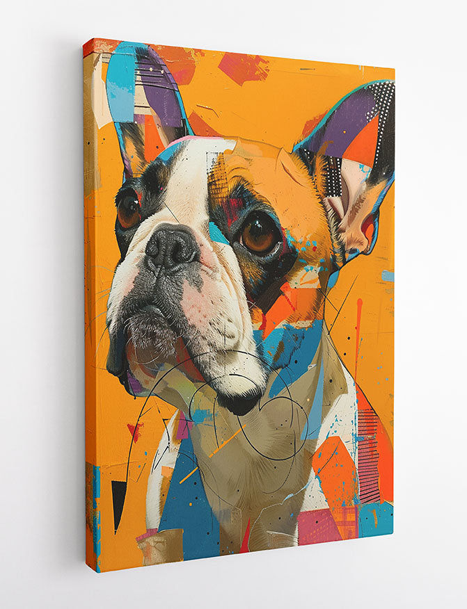 French Bulldog Street Pop Art – Colorful Dog Canvas & Poster Print – T1006 – AiPrintLab
