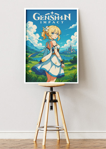 Genshin Impact Anime Wall Art | Iconic Fantasy Game Poster & Canvas