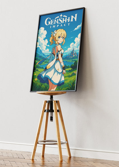 Genshin Impact Anime Wall Art | Iconic Fantasy Game Poster & Canvas