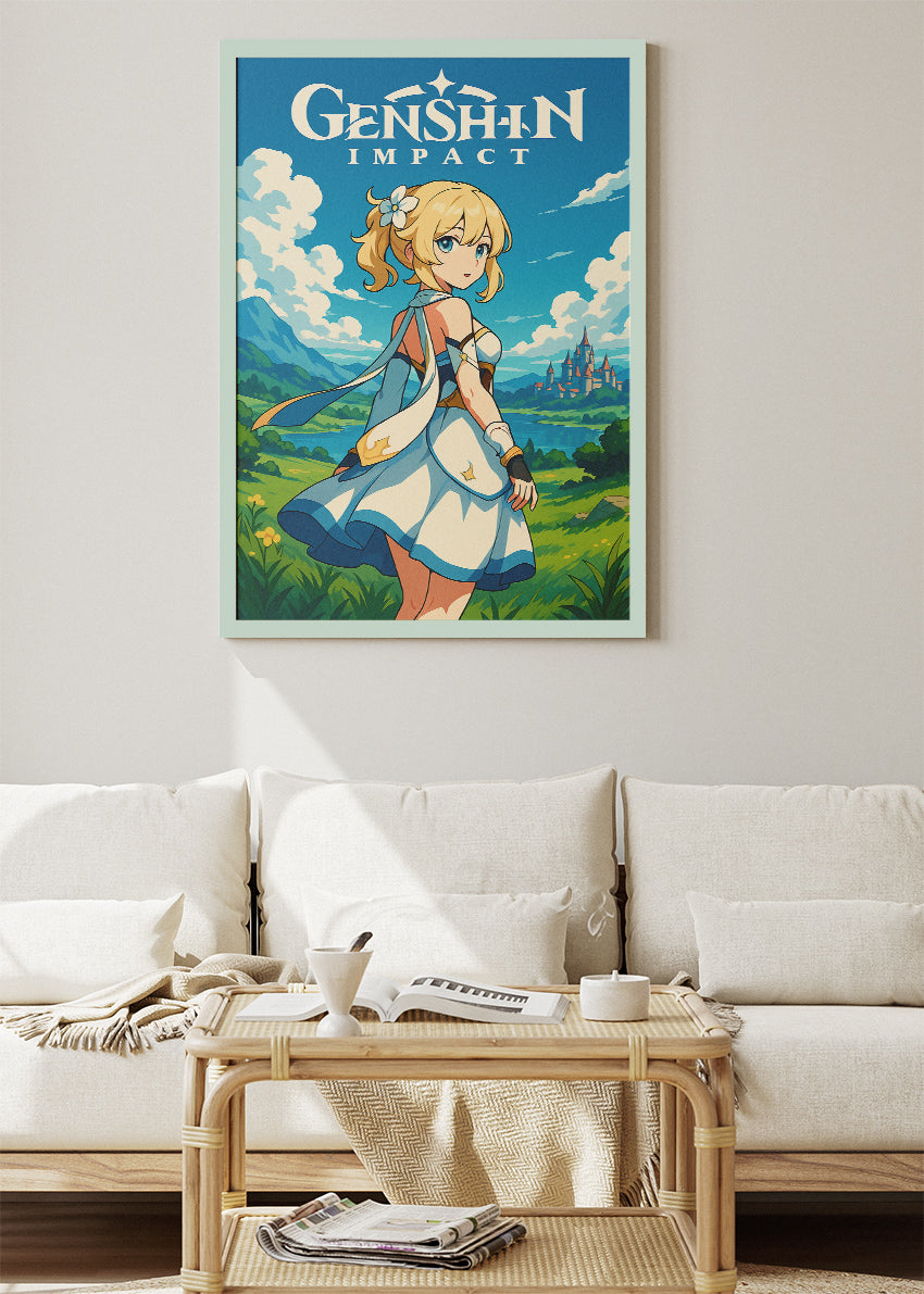 Genshin Impact Anime Wall Art | Iconic Fantasy Game Poster & Canvas