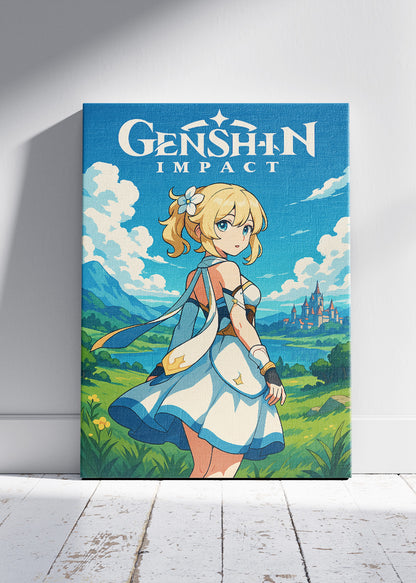 Genshin Impact Anime Wall Art | Iconic Fantasy Game Poster & Canvas