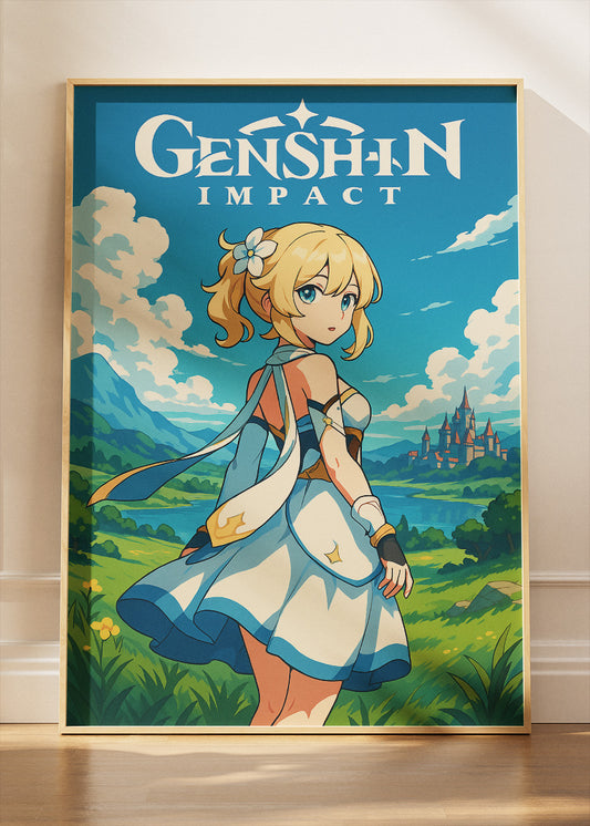Genshin Impact Anime Wall Art | Iconic Fantasy Game Poster & Canvas