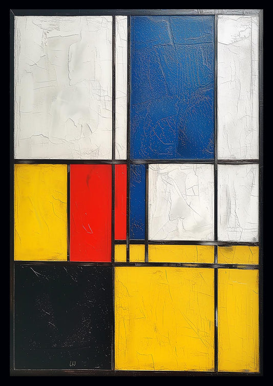 Geometric Abstract Color Block Art Print & Canvas – T738 – AiPrintLab
