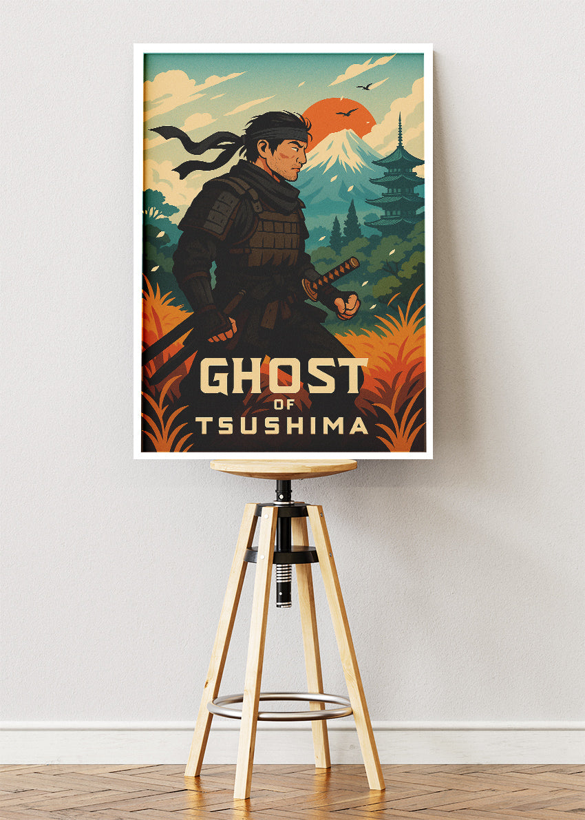 Ghost of Tsushima Samurai Gaming Wall Art Poster & Canvas