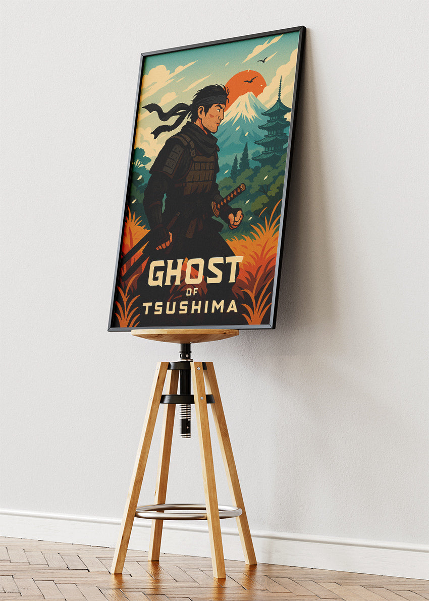 Ghost of Tsushima Samurai Gaming Wall Art Poster & Canvas