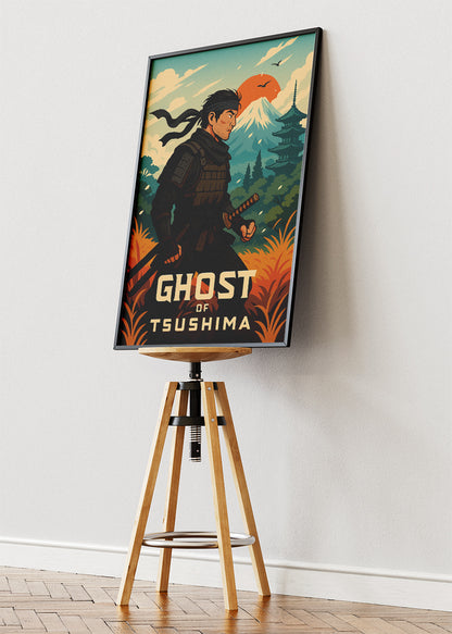 Ghost of Tsushima Samurai Gaming Wall Art Poster & Canvas