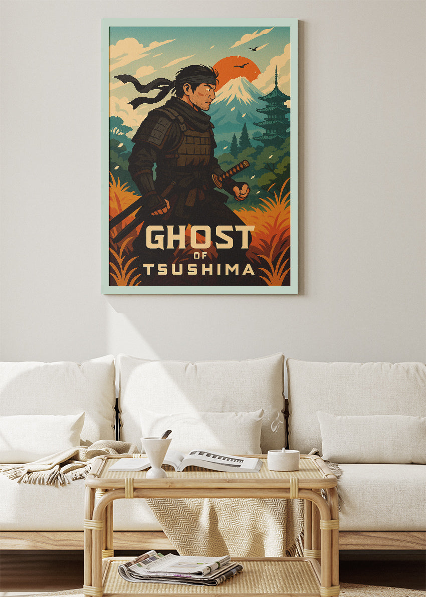 Ghost of Tsushima Samurai Gaming Wall Art Poster & Canvas
