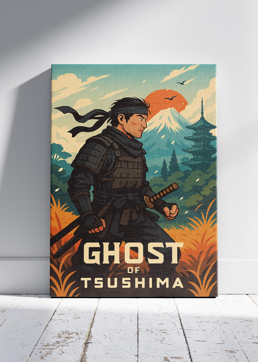 Ghost of Tsushima Samurai Gaming Wall Art Poster & Canvas
