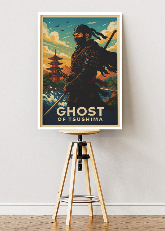 Ghost of Tsushima Samurai Warrior Gaming Wall Art Poster & Canvas