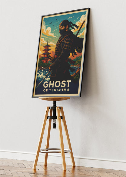 Ghost of Tsushima Samurai Warrior Gaming Wall Art Poster & Canvas