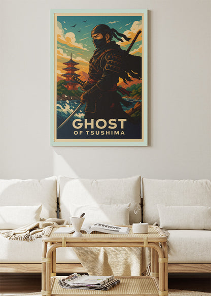 Ghost of Tsushima Samurai Warrior Gaming Wall Art Poster & Canvas