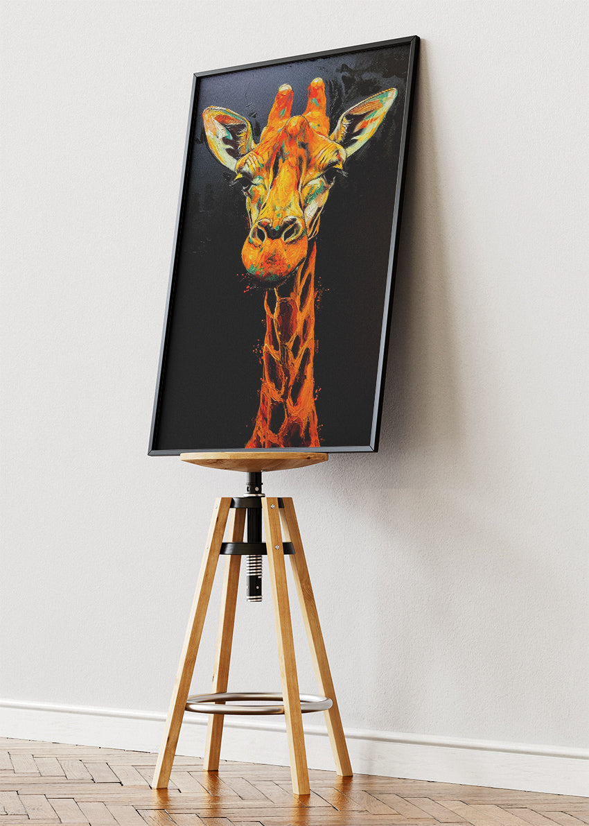 Giraffe Canvas Print & Poster – Bold Modern Animal Wall Art