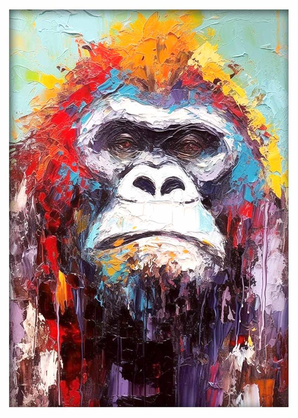 Gorillas Canvas & Poster Wall Art T457 Wildlife Series