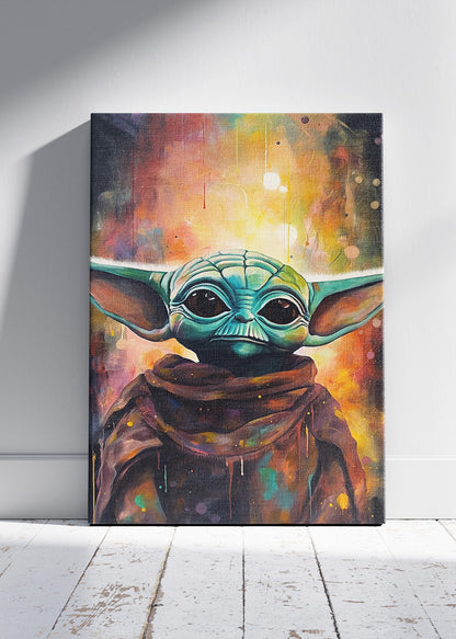 Grogu (Baby Yoda) Cosmic Glow Portrait Canvas & Poster Print – AI PRINT LAB
