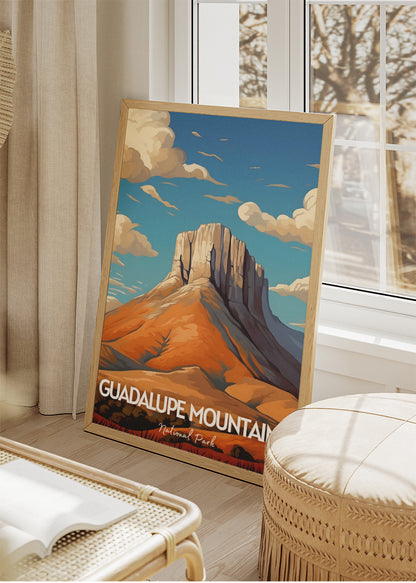 Guadalupe Mountains National Park Poster & Canvas Print – El Capitan Texas Desert Landscape Wall Art