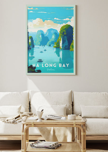 Ha Long Bay Vietnam Poster & Canvas Print – Scenic Tropical Landscape Wall Art
