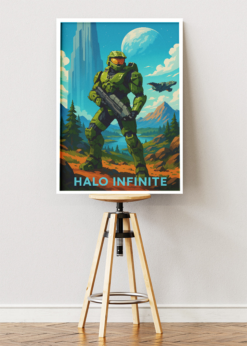 Halo Infinite Sci-Fi Gaming Wall Art Poster & Canvas
