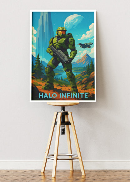 Halo Infinite Sci-Fi Gaming Wall Art Poster & Canvas