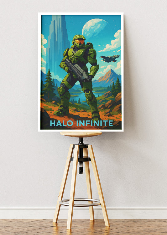 Halo Infinite Sci-Fi Gaming Wall Art Poster & Canvas