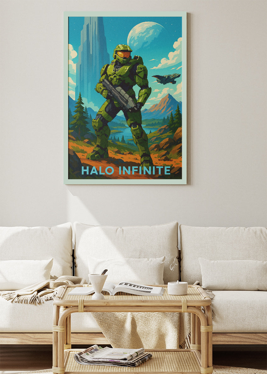 Halo Infinite Sci-Fi Gaming Wall Art Poster & Canvas