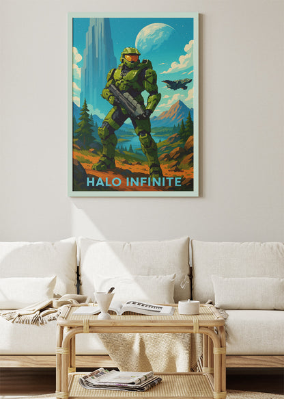 Halo Infinite Sci-Fi Gaming Wall Art Poster & Canvas