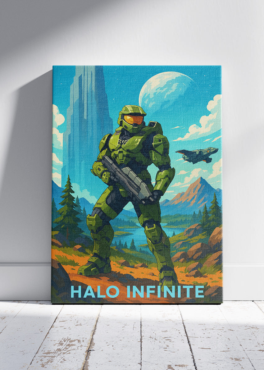 Halo Infinite Sci-Fi Gaming Wall Art Poster & Canvas