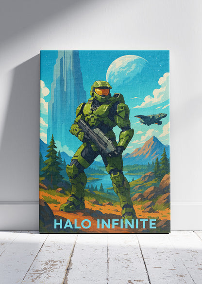 Halo Infinite Sci-Fi Gaming Wall Art Poster & Canvas