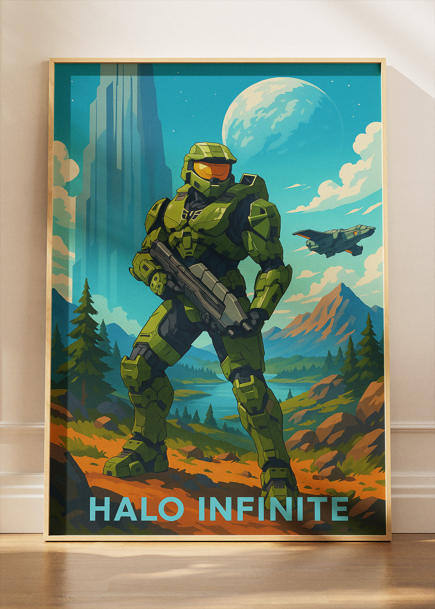 Halo Infinite Sci-Fi Gaming Wall Art Poster & Canvas