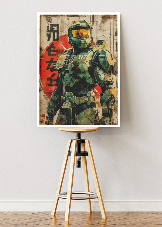 Halo Infinite Spartan Gaming Wall Art Poster & Canvas