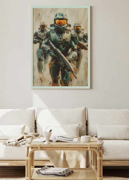 Halo Infinite Spartan Squad Gaming Wall Art Poster & Canvas