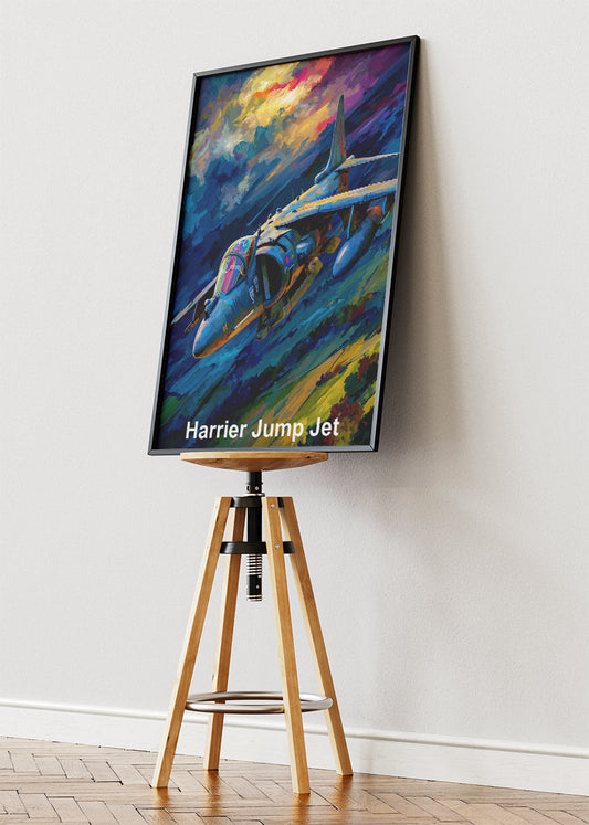 Harrier Jump Jet Poster & Canvas Print – Dynamic Aviation Wall Art