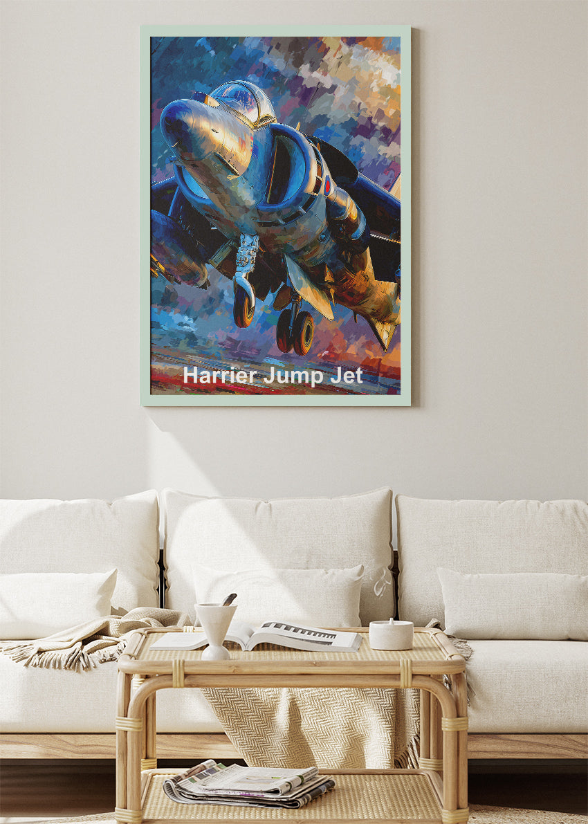 Harrier Jump Jet Poster & Canvas Print – Dynamic Aviation Wall Art