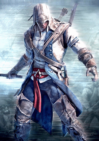Hooded Assassin Warrior Wall Art | Stealth Action Game Style Poster & Canvas