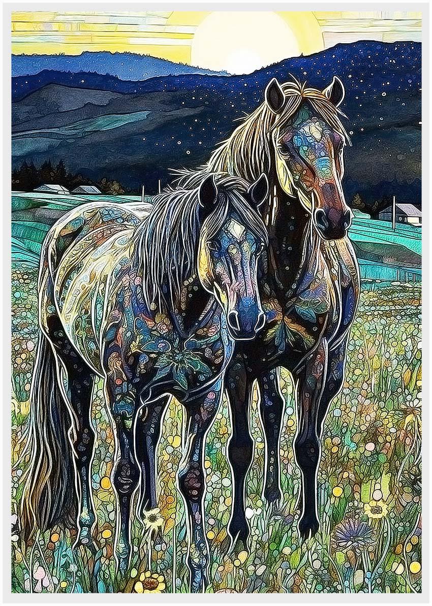 Horse Canvas & Poster Wall Art T243 Wildlife Series