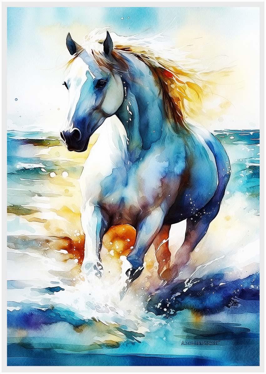 Horse Canvas & Poster Wall Art T265 Wildlife Series