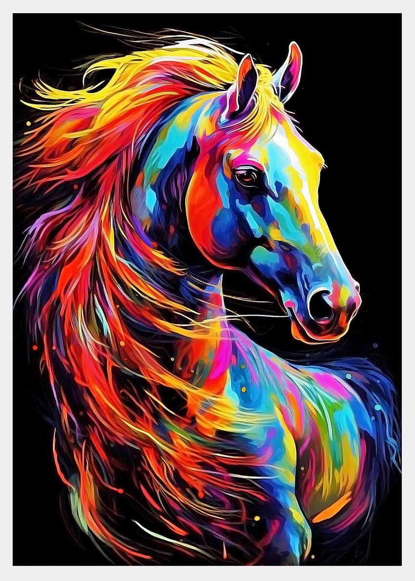 Horse Canvas & Poster Wall Art T339 Wildlife Series