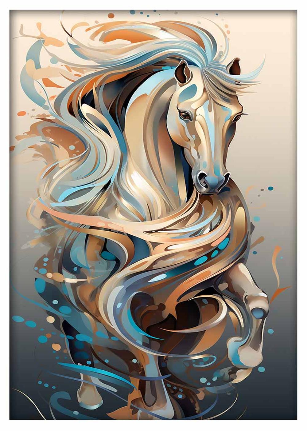 Horse Canvas & Poster Wall Art T419 Wildlife Series