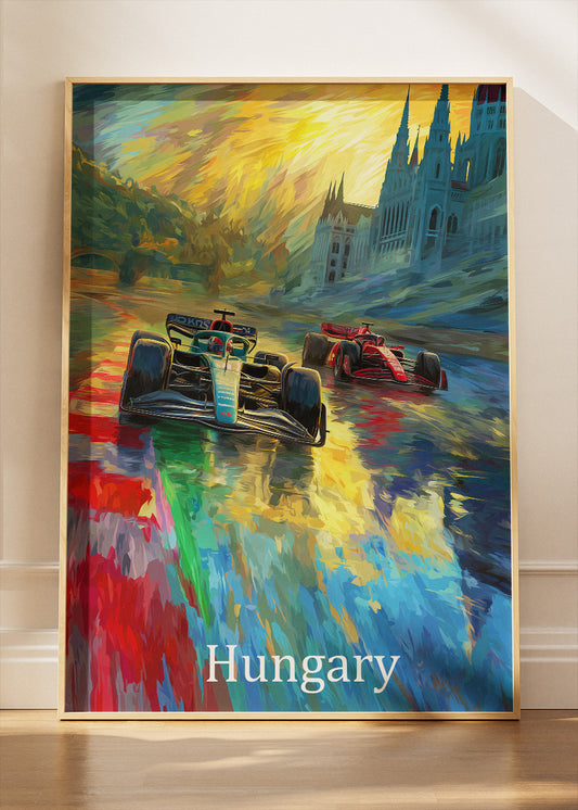Hungary Formula 1 Budapest Racing Canvas Print & Poster – AI PRINT LAB